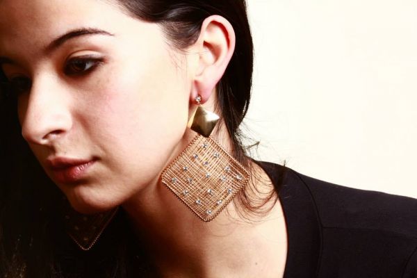 Brinco Rede com Strass