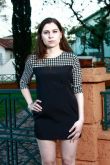 Vestido tubinho preto pied de coq - Tam P